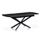 Black extendable dining table